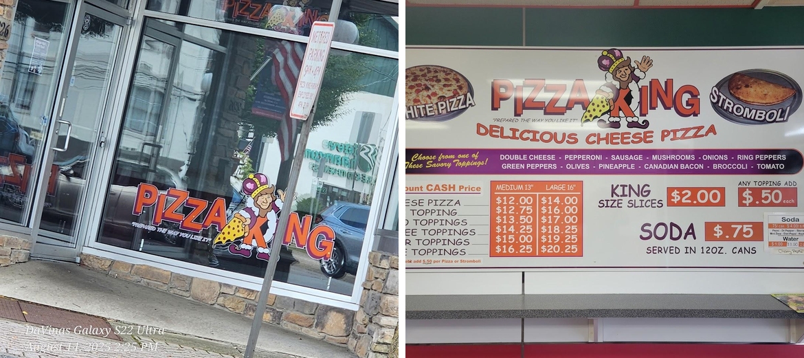 Pizza King Menu